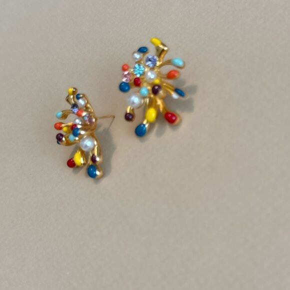 Vintage boho earrings N1020 - Picture 3 of 5